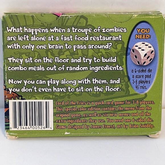 Lord of The Fries Card Game Original Starter Zombies Special Edition Chef Cook - Picture 2 of 5